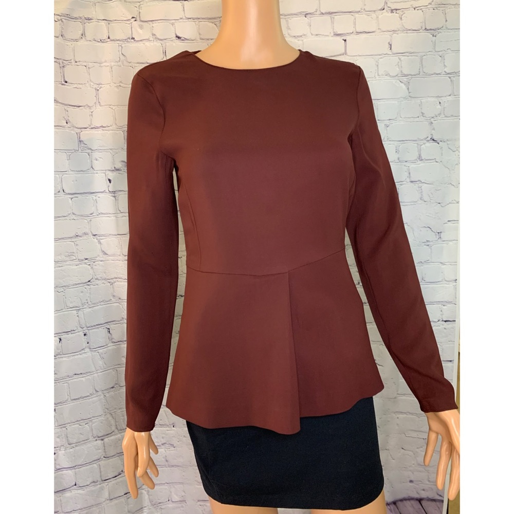 ZARA Collection Plum Formal Shirt w/Long Zipper size small